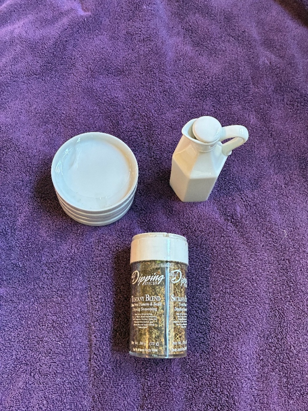 New in box Bread Dipping Set with Seasonings